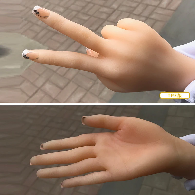 

Silicone Hand Model Nail Art Practice Realistic Female Mannequin Hands Manicure Training Photograph Jewelry Display