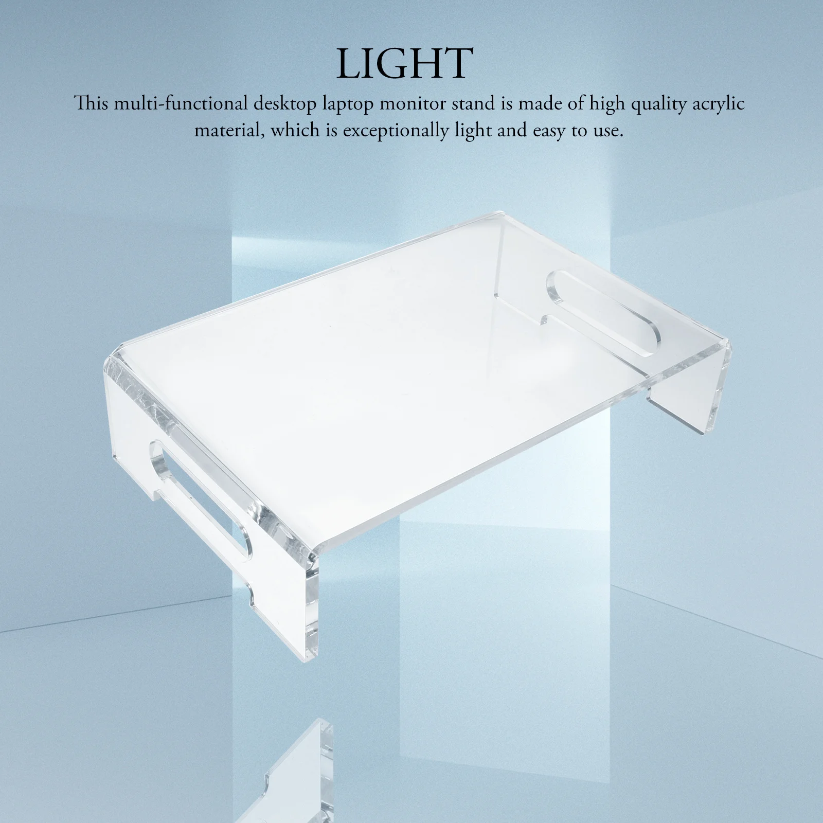 

Acrylic Computer Monitor Bracket Practical Office Stand Durable Desktop Riser Home School Use Neck Comfortable Elevated Shelf