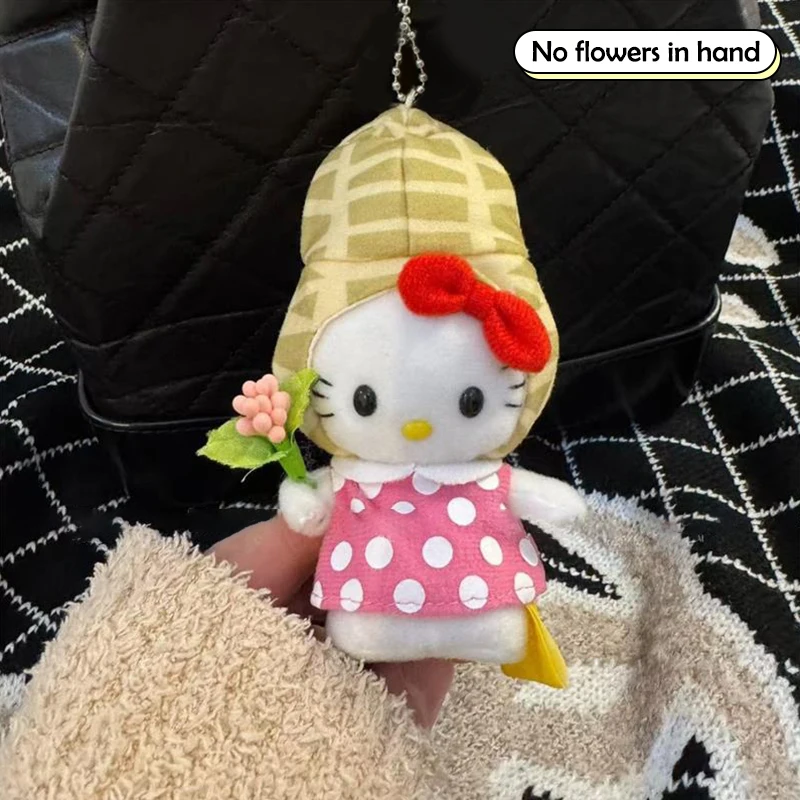 

Cute Anime Peanut Baby Hello Kitty Plush Doll Stuffed Toy Keychain Pendant Sweet KT Cat Bag Ornaments Ragdoll Girly Gifts