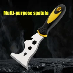 Cuchillo de masilla de uso multifuncional 15 en 1, raspador de pintura de acero inoxidable, herramienta de construcción para papel tapiz, abrelatas, bricolaje para el hogar