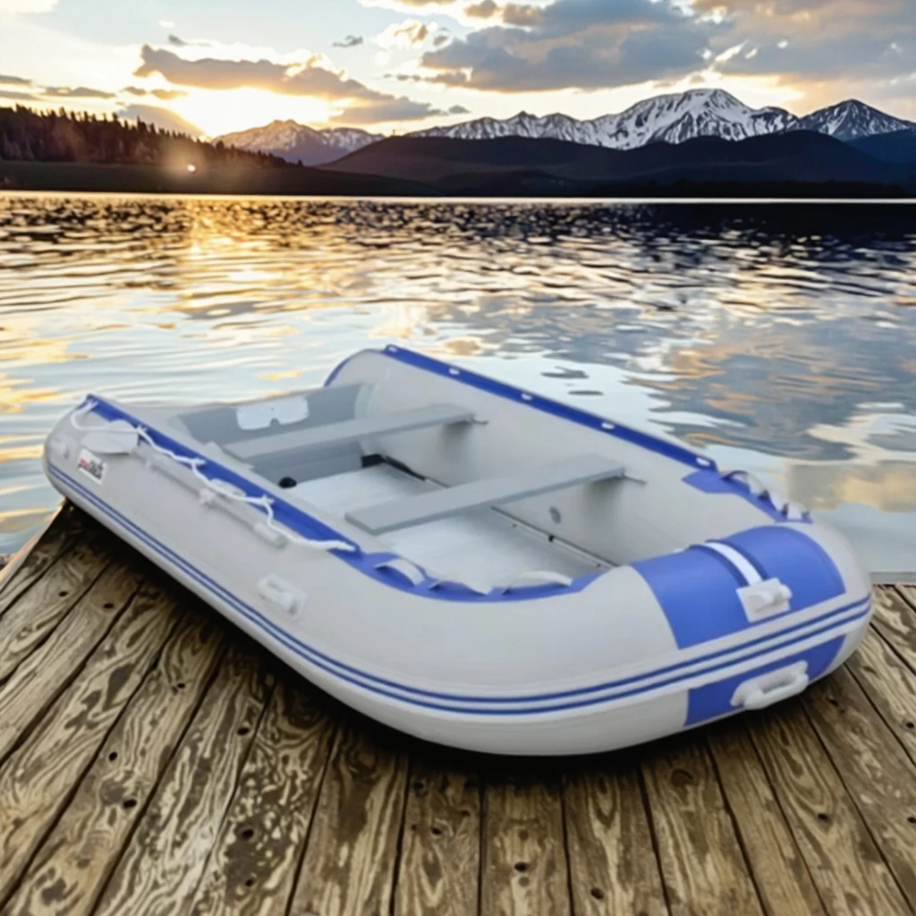 Wholesale High Safety Standards Fishing Inflatable Rowing Boat PVC Material Sit-On-Top Kayak Robust and Durable