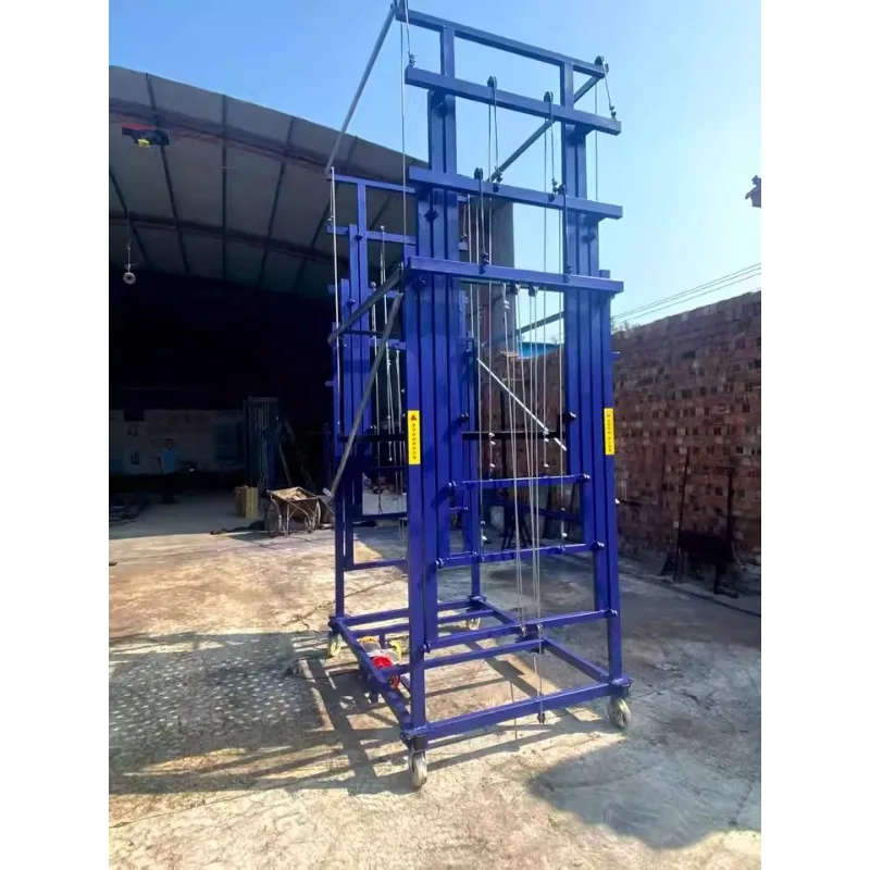 Электрический складной подъемник для леса, мобильная подъемная платформа длиной 1,5–12 метров с колесами, портативная и подходит для строительства.