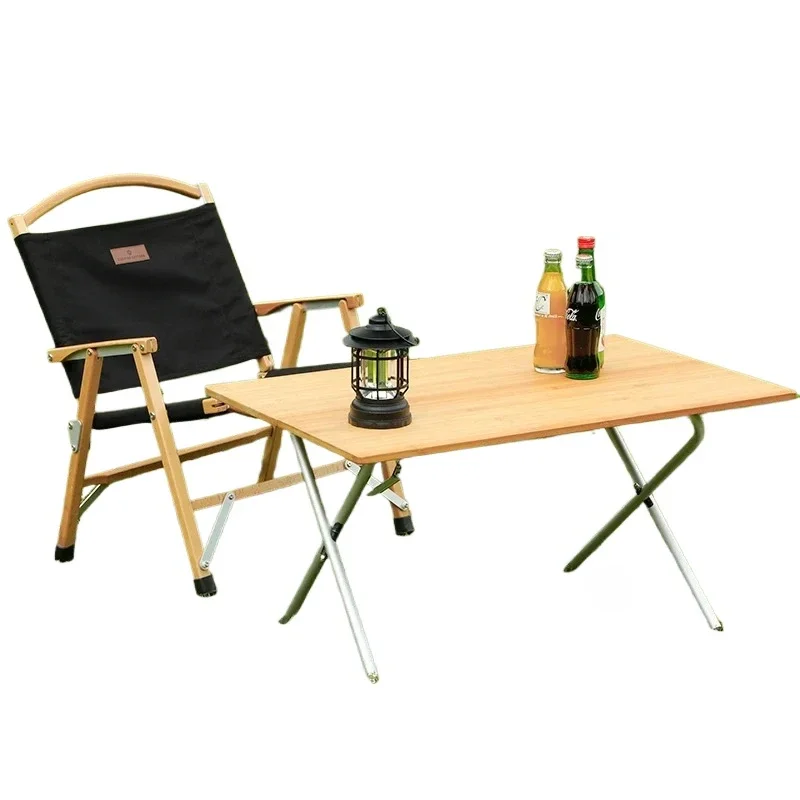 Camping Folding Table Outdoor Portable Egg Roll Table Picnic Sedentary Dining table set Lightweight table Folding Desk