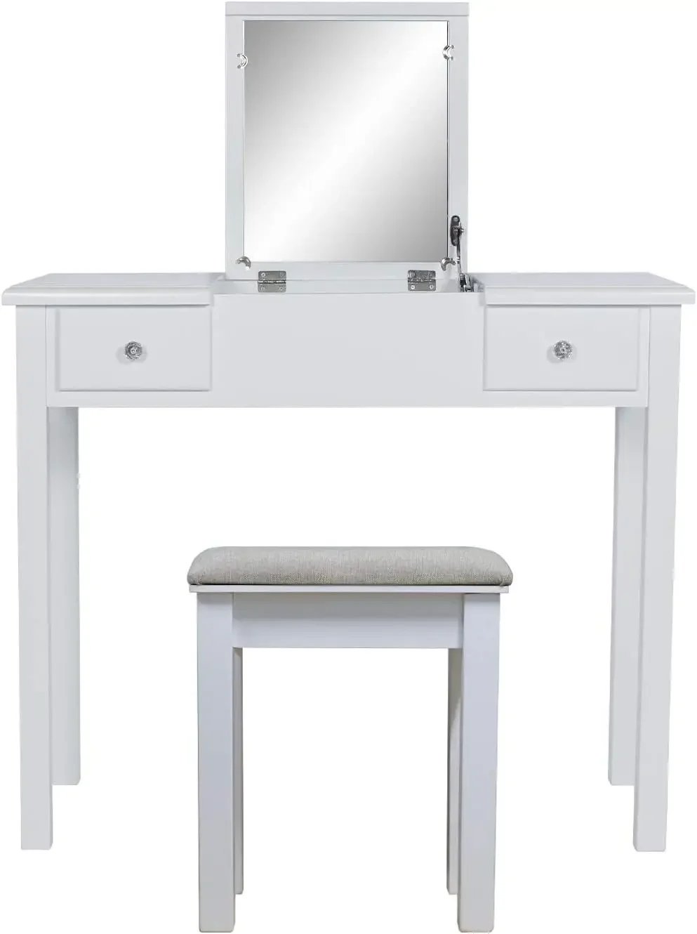 Vanity Desk with Flip Top Mirror and Tool Set Table Makeup Desk Large Storage Capacity Work and Study Writing Table