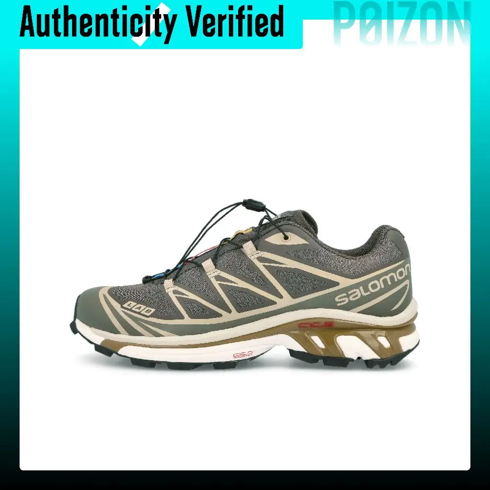SALOMON XT 6 Slip Resistant, Abrasion Resistant, Lightweight Low top Outdoor Shoes Unisex Gray Black L47136200