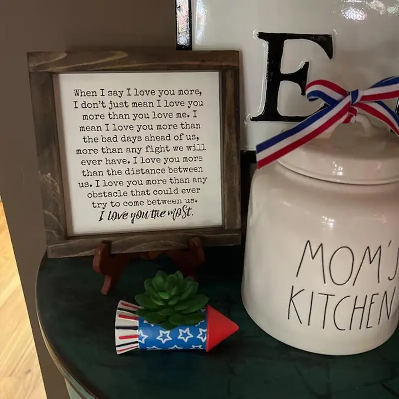 Inspirational Signs for Desk Desktop Wooden Signs Decor Natural Rustic Charm Inspirational Desk Sign for Bookshelf Work Area