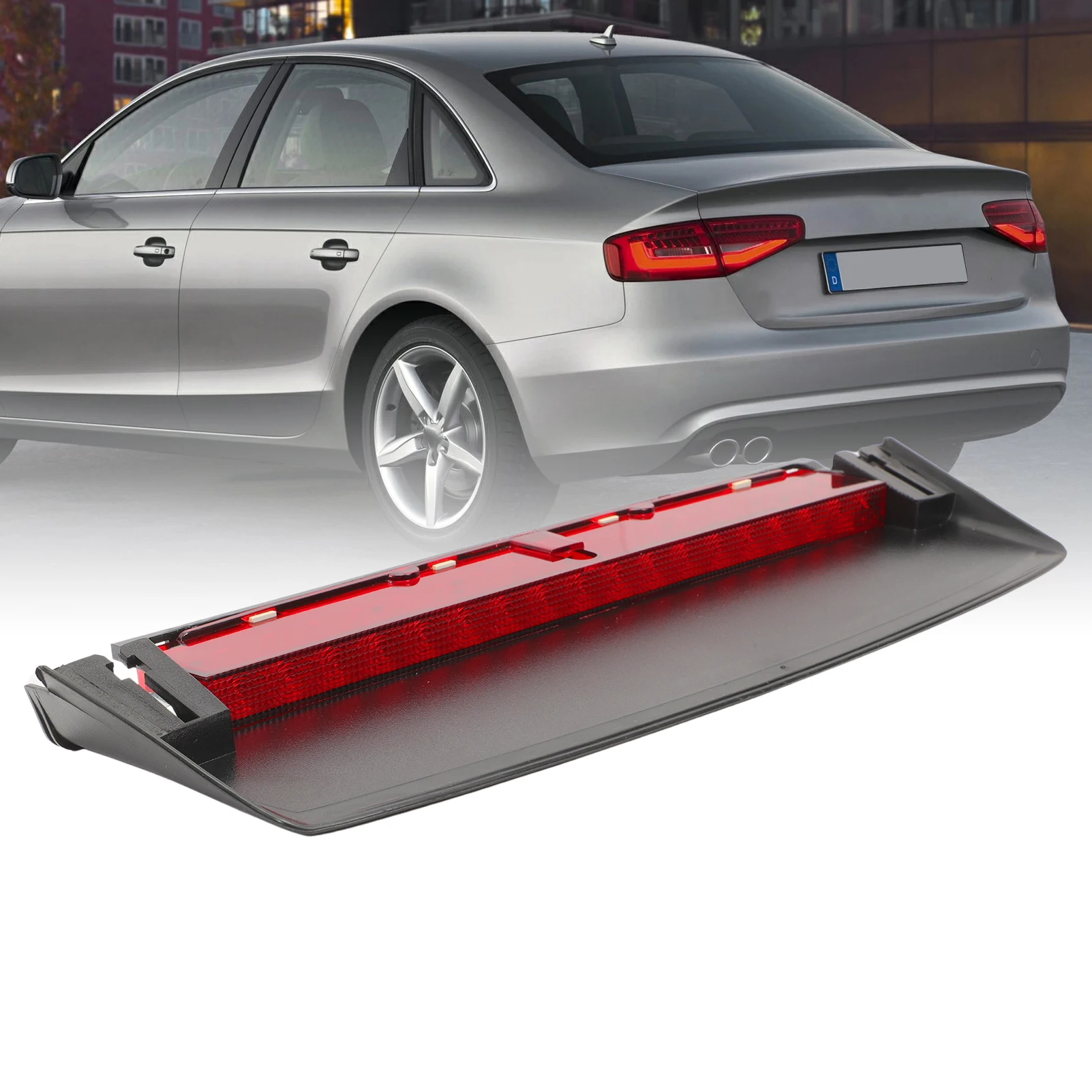 

8K5945097 Третий стоп-сигнал, красное стекло, светодиодный центральный высокий парковочный фонарь для Audi A4 S4 Limusine/van 2008-2015