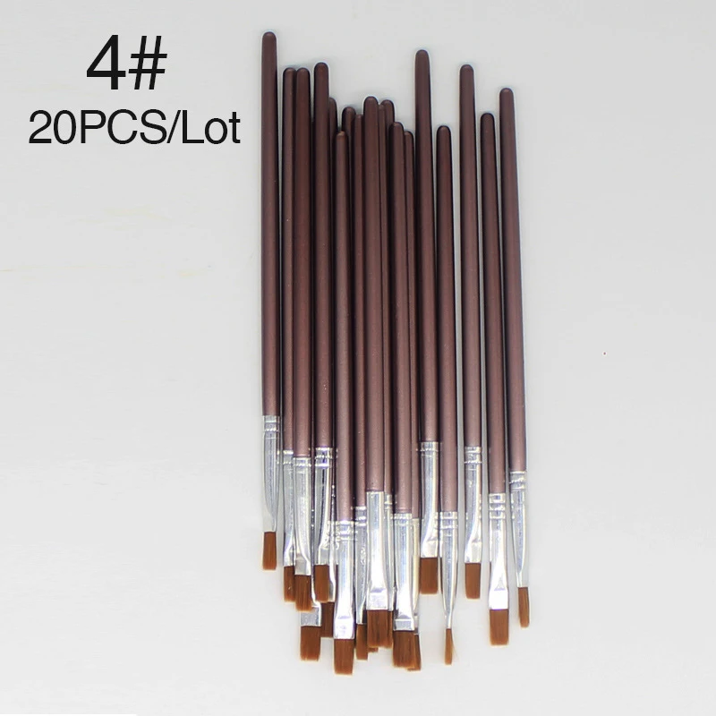 20 Pcs Flat Paint Brushes for Touch Up for Classroom Crafts Paint Brushes for Acrylic Painting Watercolor Canvas Face Painting