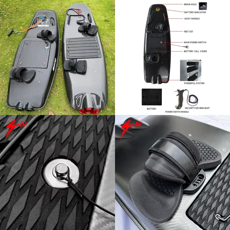 High Quality 10KW 55KMH Motorized Strong Power Dual Propellor ABS Jet-Power Electric Surfboard