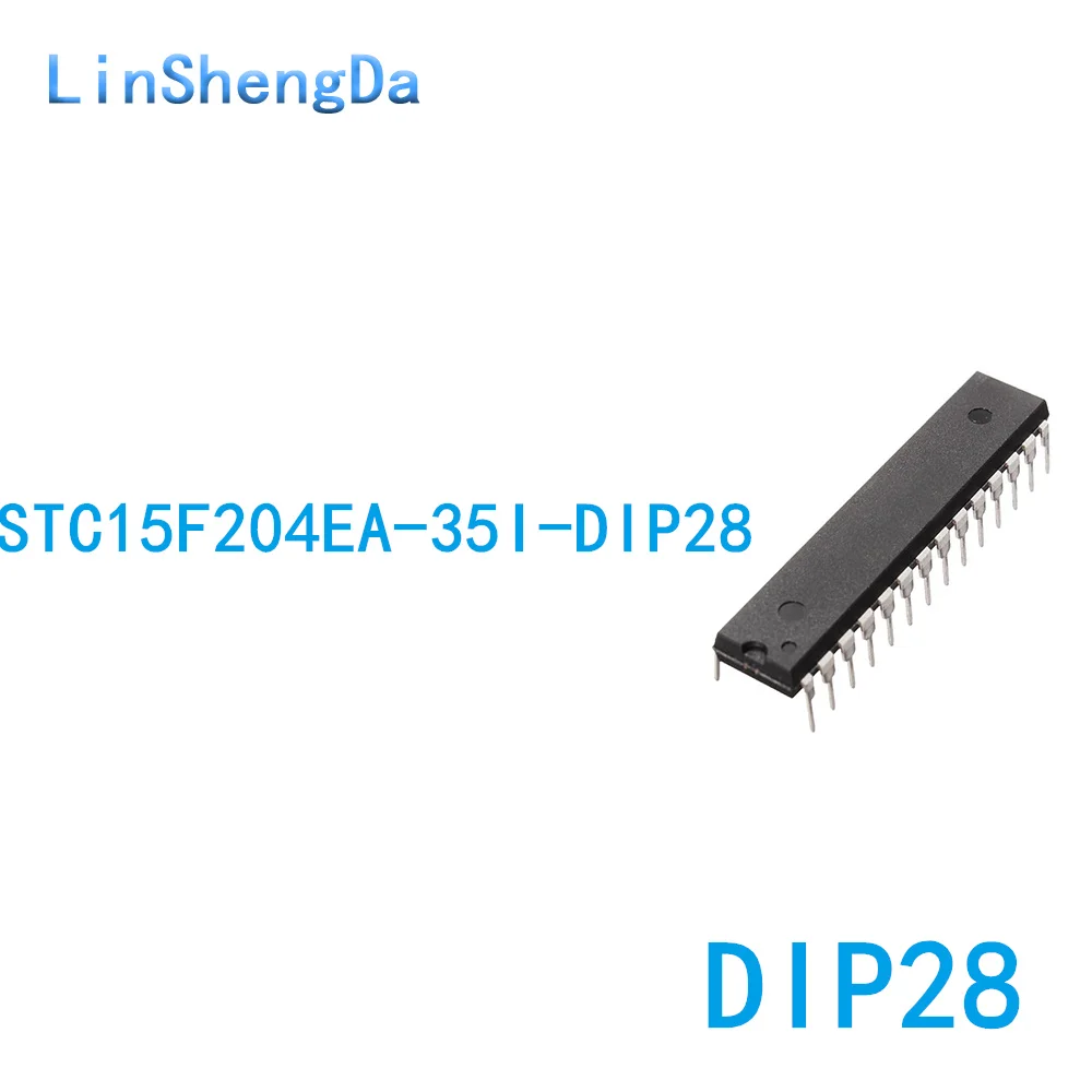 

10PCS STC microcontroller chip STC15F204EA-35I-DIP28 inline DIP28