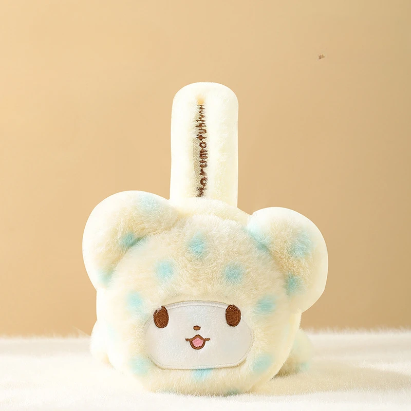 Sanrio Mop Winter Plush Three-Piece Set Cartoon Mop Winter Riding Warm Hat Scarf Casual Fashion Holiday Gifts for Girls