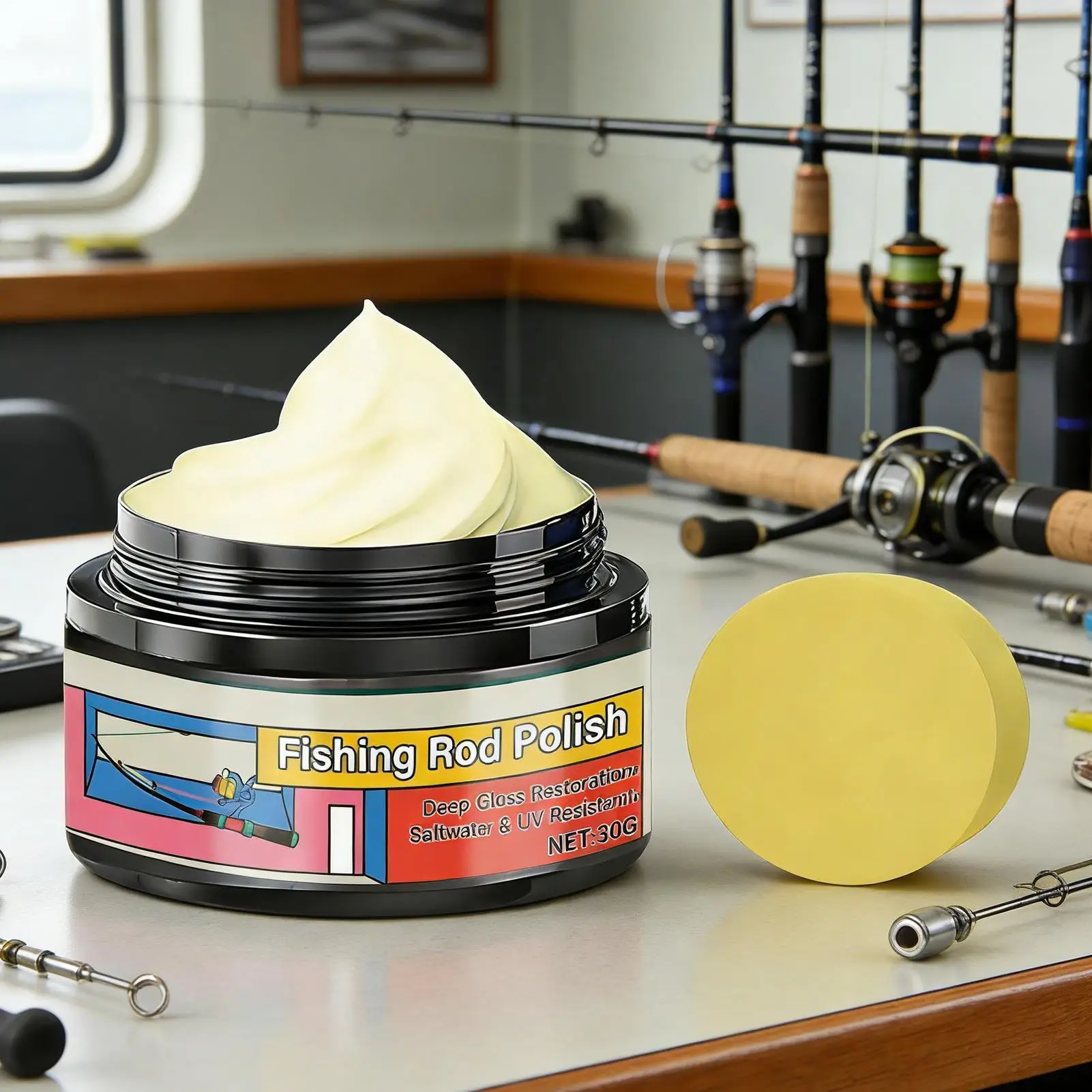Fishing Rod Wax 100g Long-Lasting Anti-Friction Polishing Paste Multi-Use Gear Wax for Care Cleaning Repair Tackle Epoxy Metal