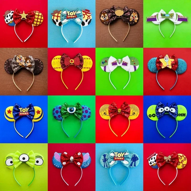 Nieuwe Disney Mickey Mouse Oren Haarbanden Chip N Dale Ear Hoofdbanden Voor Meisjes Kids Cadeau Vrouwen Strikken Haaraccessoires Volwassenen Hoofddeksels