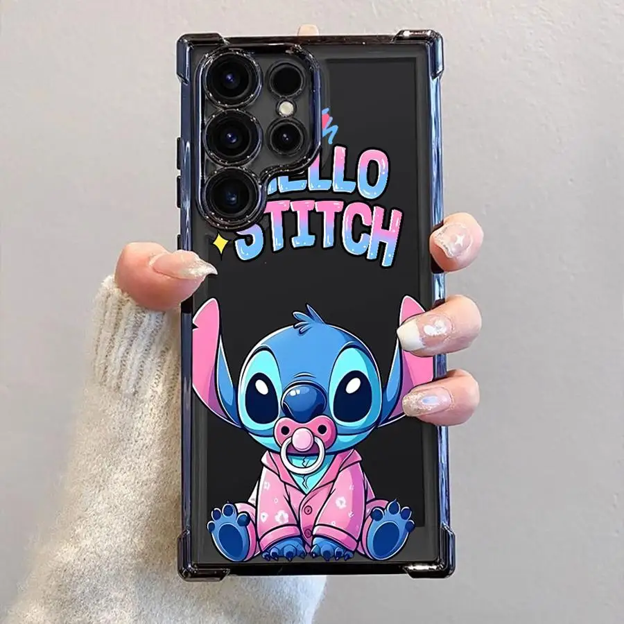 Custodia per telefono Disney Cute Stitch per Samsung Galaxy S24 S25 S21 S20 Plus S23 Ultra S22 FE Cover morbida