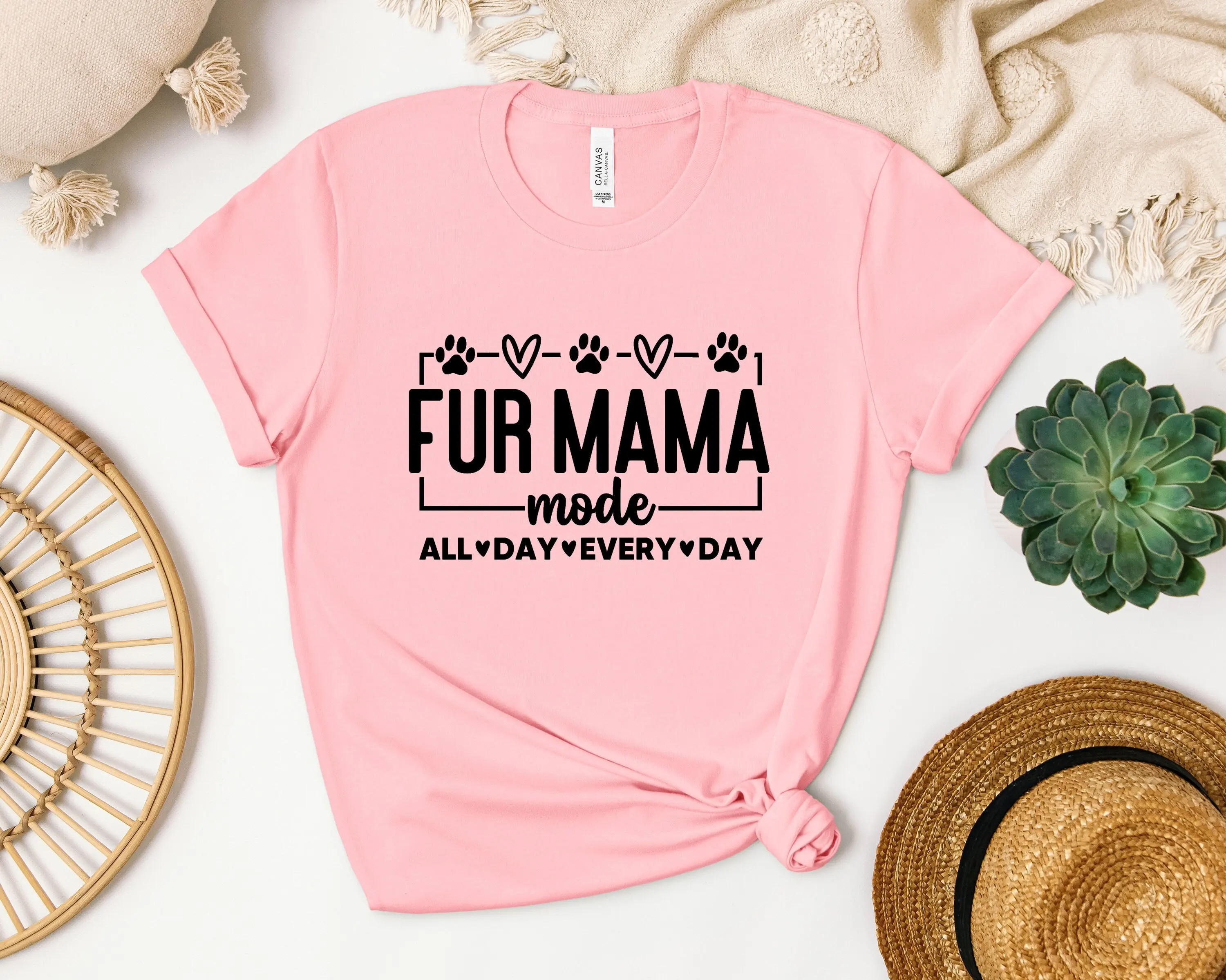 Fur Mama Mode All Day Everyday T Shirt Cute For Mamas Mother'S Moms Mom Pregnant