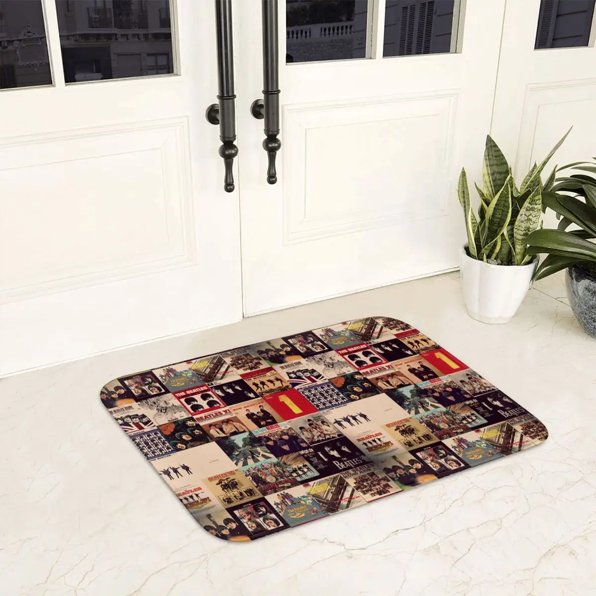 

Harajuku T-The-S B-Beatle-S Memebers Art Non-slip Doormat Floor Mat Carpet Rug for Kitchen Entrance Home Bedroom Footpad Mats
