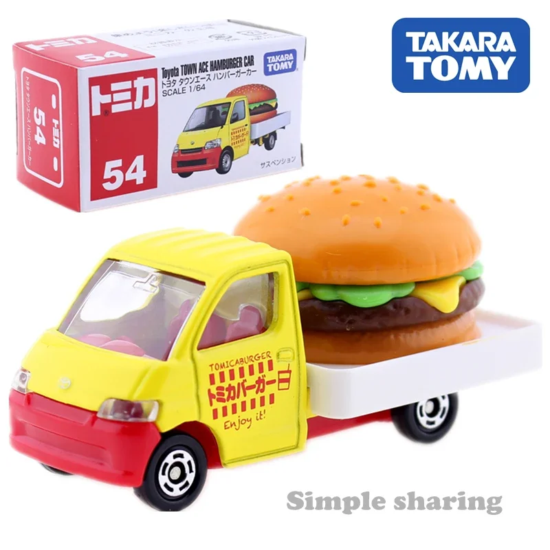 Takara Tomy Tomica No.54 Toyota Town Ace Hamburger Delivery Truck Car Kids Toys Motor Vehicle Diecast Metal Model