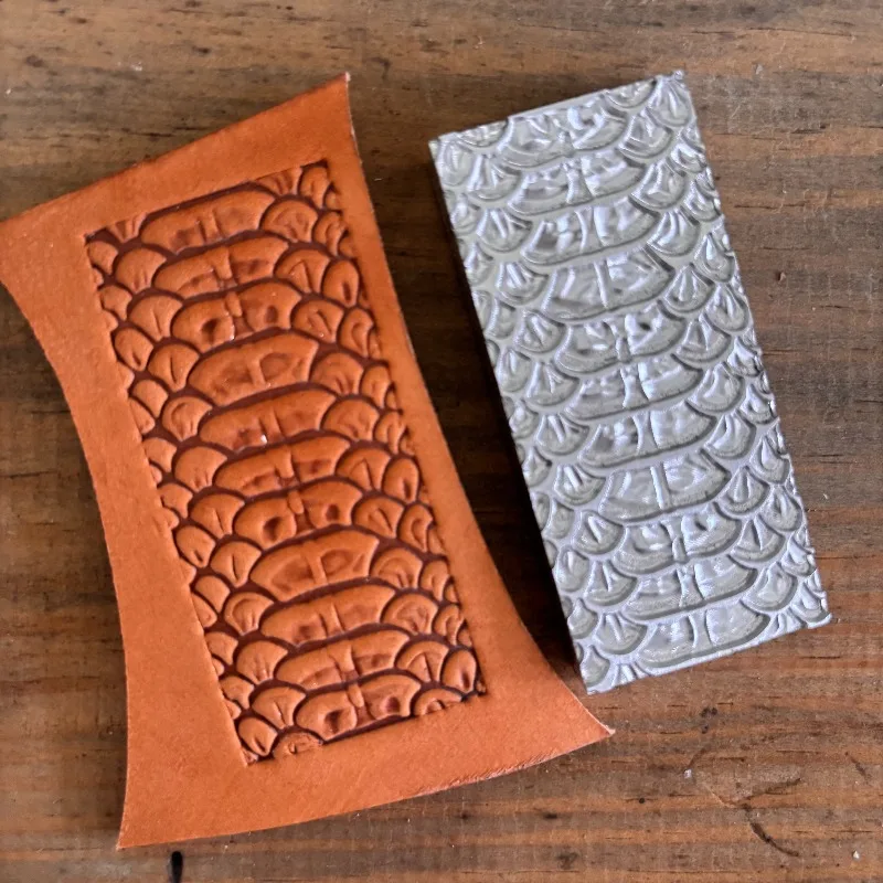 

Кожаный штамп с рисунком чешуи дракона, тиснение из крокодиловой кожи, узор из рыбьей кожи, кожаная 3D форма для изготовления кожи, инструмент для ремесла, резьба