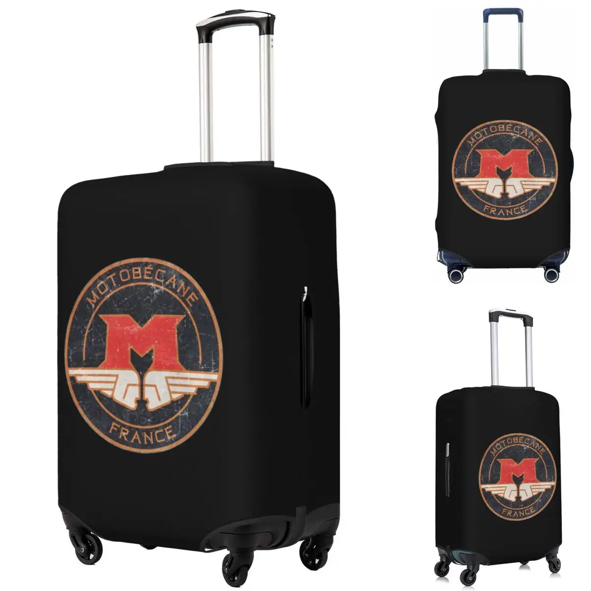 

MOTOBECANE . Retro Badge Suitcase Cover Protection Elastic Travel Luggage Protector Covers for 18-32 Inch