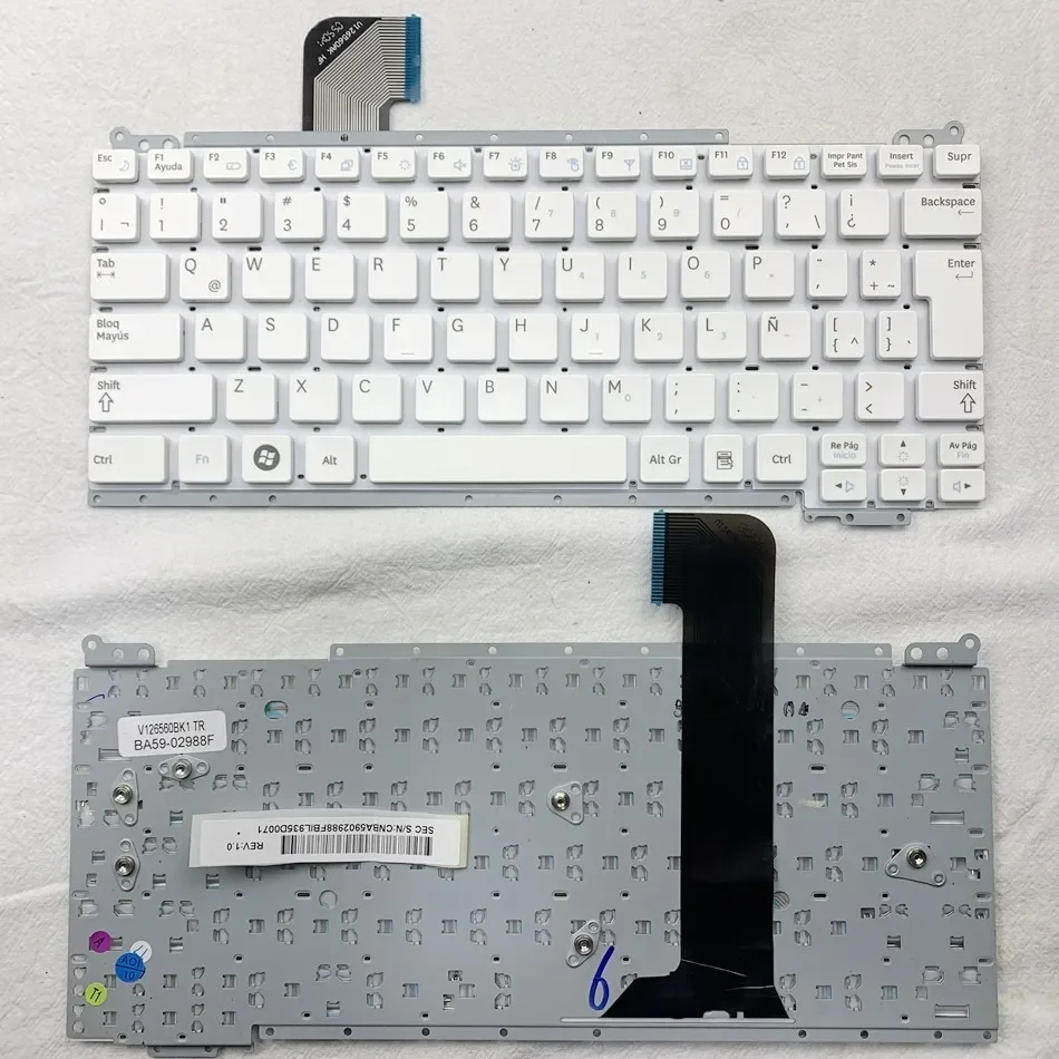 

Latin Laptop keyboard for SAMSUNG NP-NC110 NC110 NC110P NC108 NC108P NC111 NC111P NC210 NC215 BA59-02988K White LA Layout