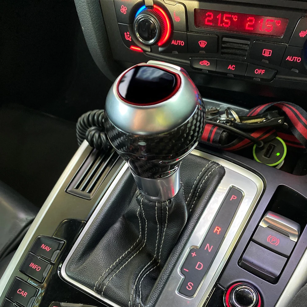 

Carbon Fiber Car Gear Shift Knob Handle for Audi A3 S3 RS3 Q3 S6 RS6 A4 A5 A7 for Passat 7 Golf CC Auto Interior Accessories