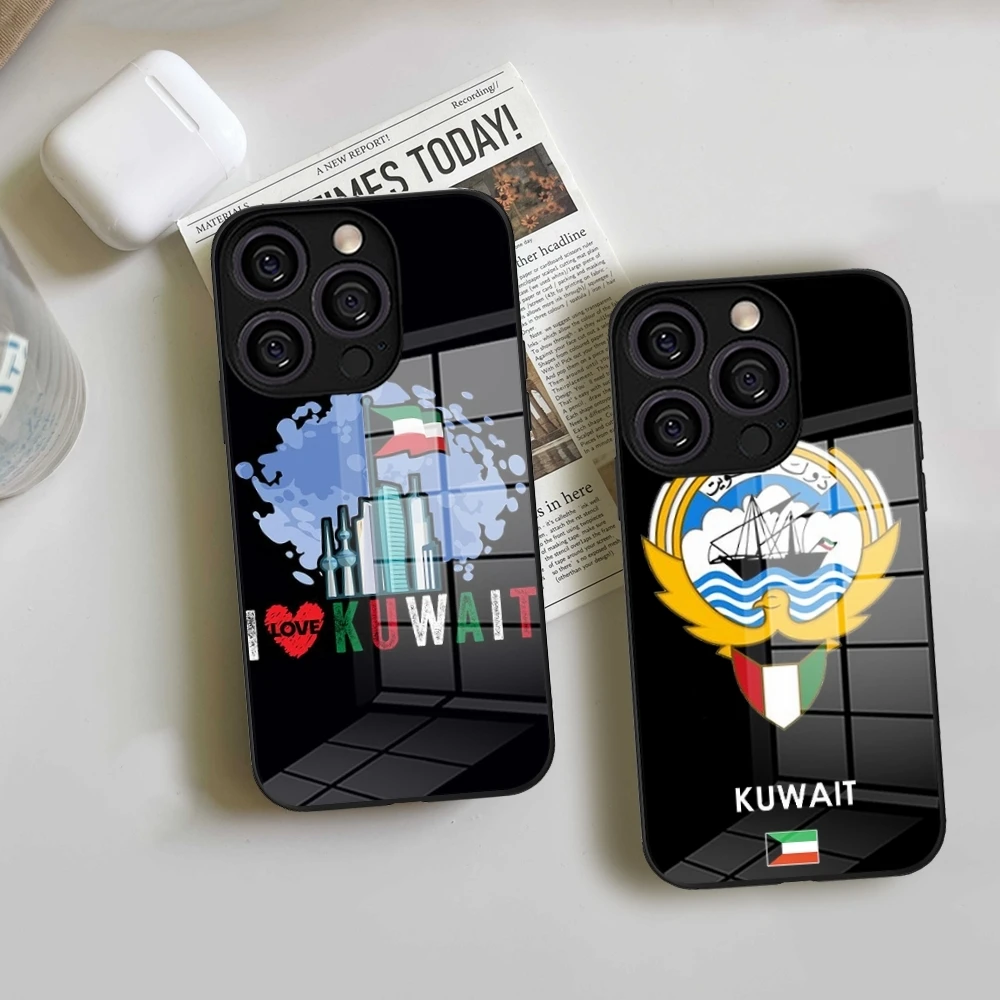 

Kuwait Passport Flag Phone Case Tempered Glass For IPhone 16 Promax 15 14 Pro 13 12 11 plus X XS XR phone case