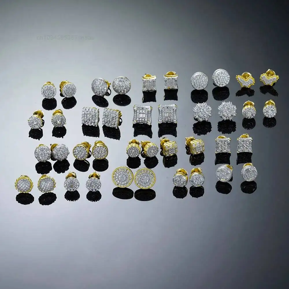 pendientes-de-tuerca-redondos-de-plata-de-ley-925-con-moissanita-vvs-de-venta-caliente-joyeria-delicada-al-por-mayor-para-hombre