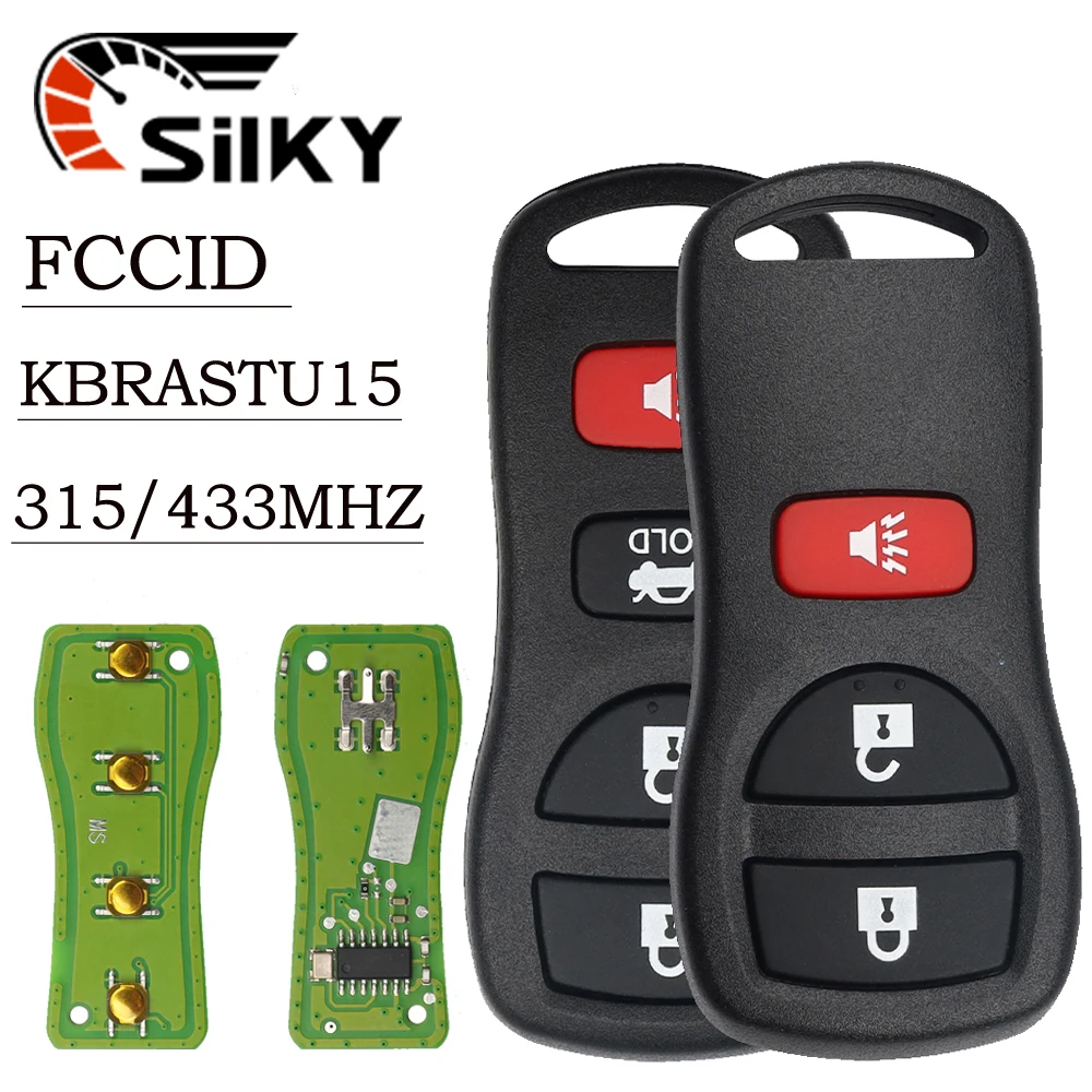 

SilKY 315mhz/433mhz fcc id: kbrottu15 chave remota fob para nissan altima xterra maxima sentra 350z murano infiniti fx45 g35 i35