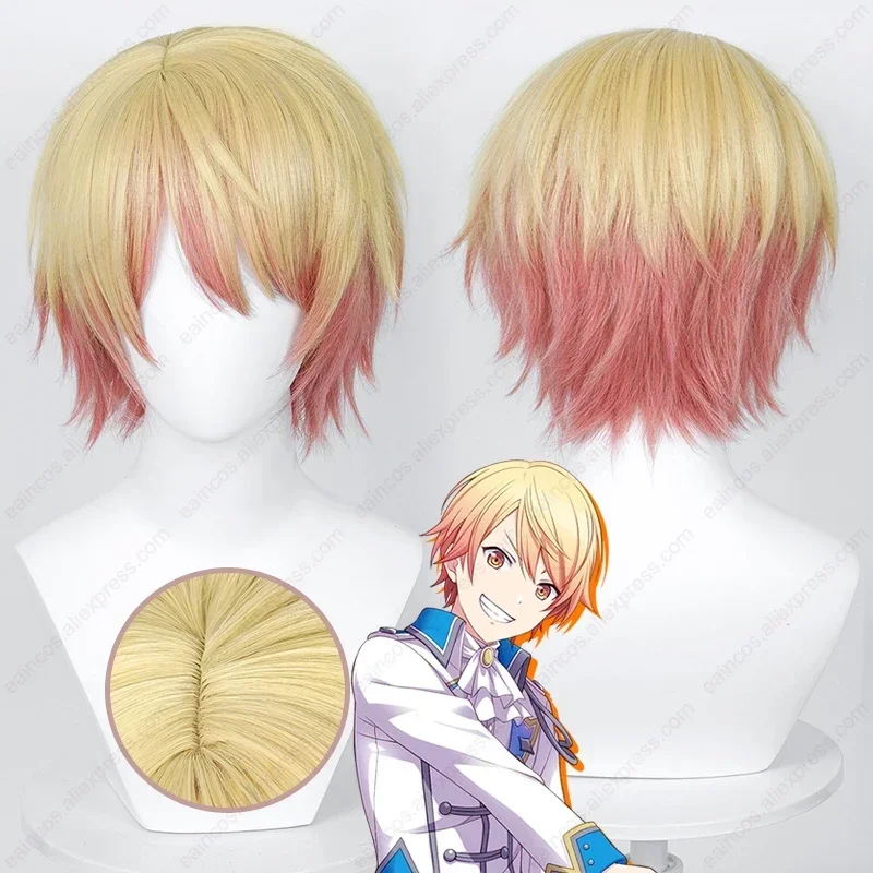 

FC6Anime Tenma Tsukasa Cosplay Wig 30cm Short Wigs Heat Resistant Synthetic Hair Halloween@FC8！