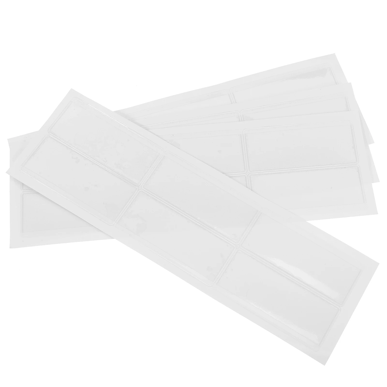 

24pcs Clear Label Holders Adhesive Waterproof Self Adhesive Label Pockets Transparent Plastic Storage Bin Tags Shelf for Books
