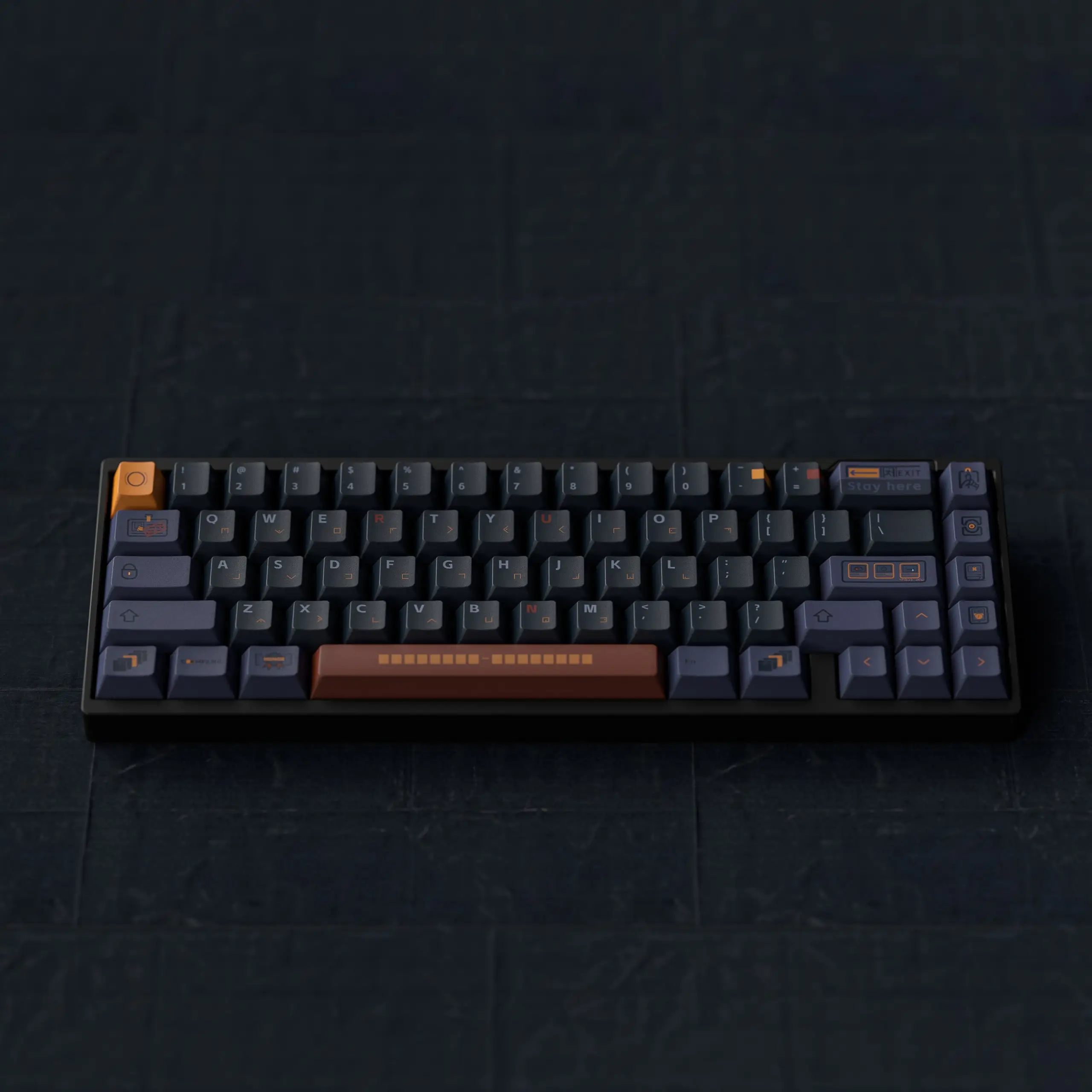 

AlohaKB Cherry Profile PBT Keycaps CRITERION for Mechanical Keyboard Dye-Sublimation KeyCap Dark Style Designed