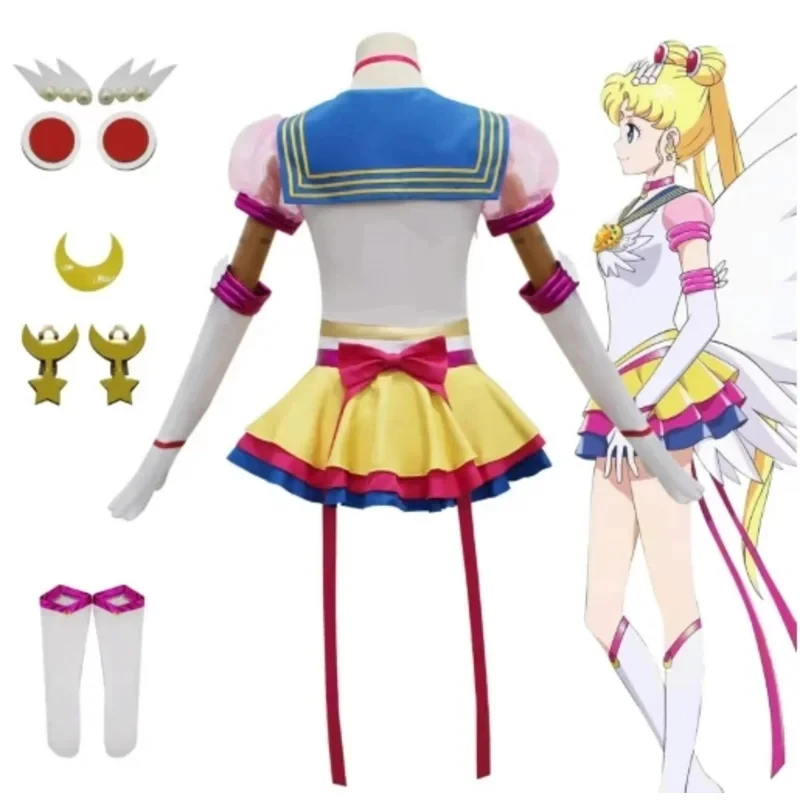 

♥AA Tsukino Usagi Fantasy Wigs Anime Seaman Cosplay Moon Costume Disguise Adult Women Cospl New 2026