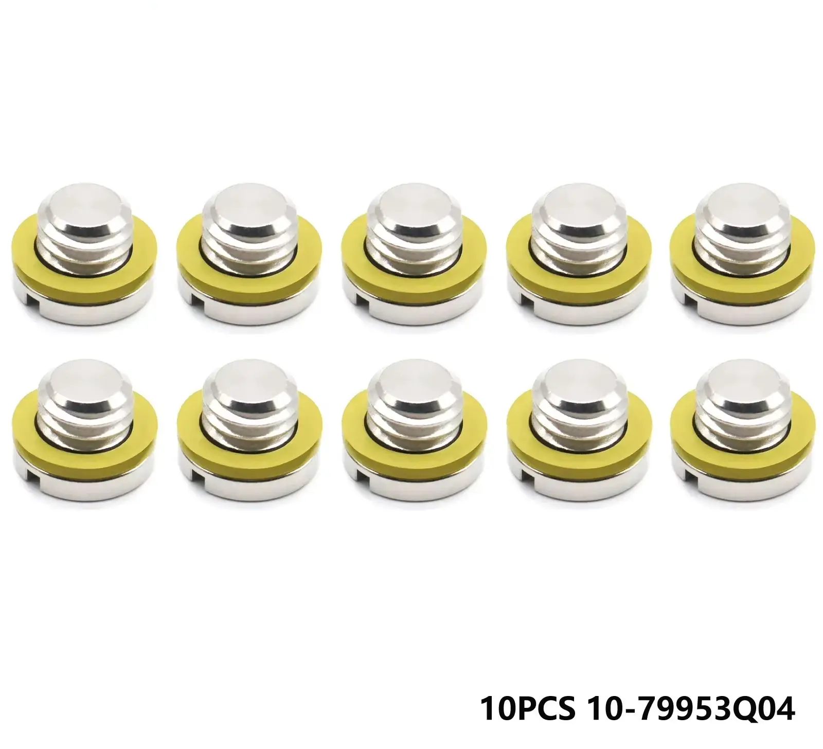 10-79953Q04 & 8M0007119 Carbon Steel Marine Drain Plug Screw Kits For Mercury Marine Gear Case 18-2244 10pcs