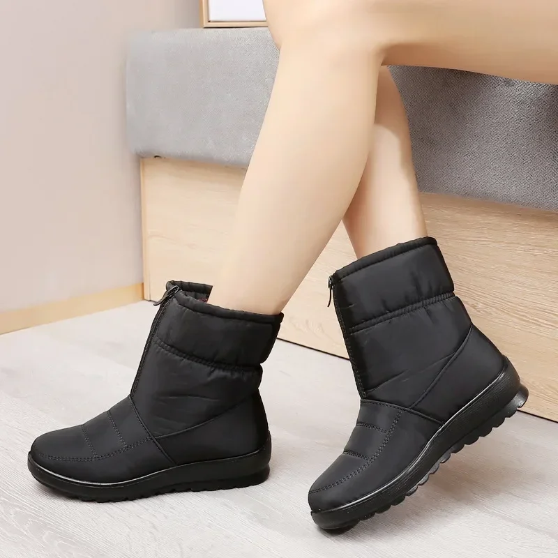 Winter Women Thick Bottom Ankle Waterproof Boots Fashion Women Shoes Light Ankle Botas Mujer Warm Winter Boots