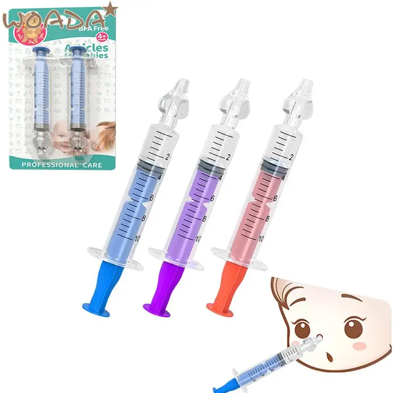 2pc 10ml seringa profissional irrigador nasal com seringas para bebê infantil seguro nasal cleaner para recém-nascidos crianças nariz mais limpo