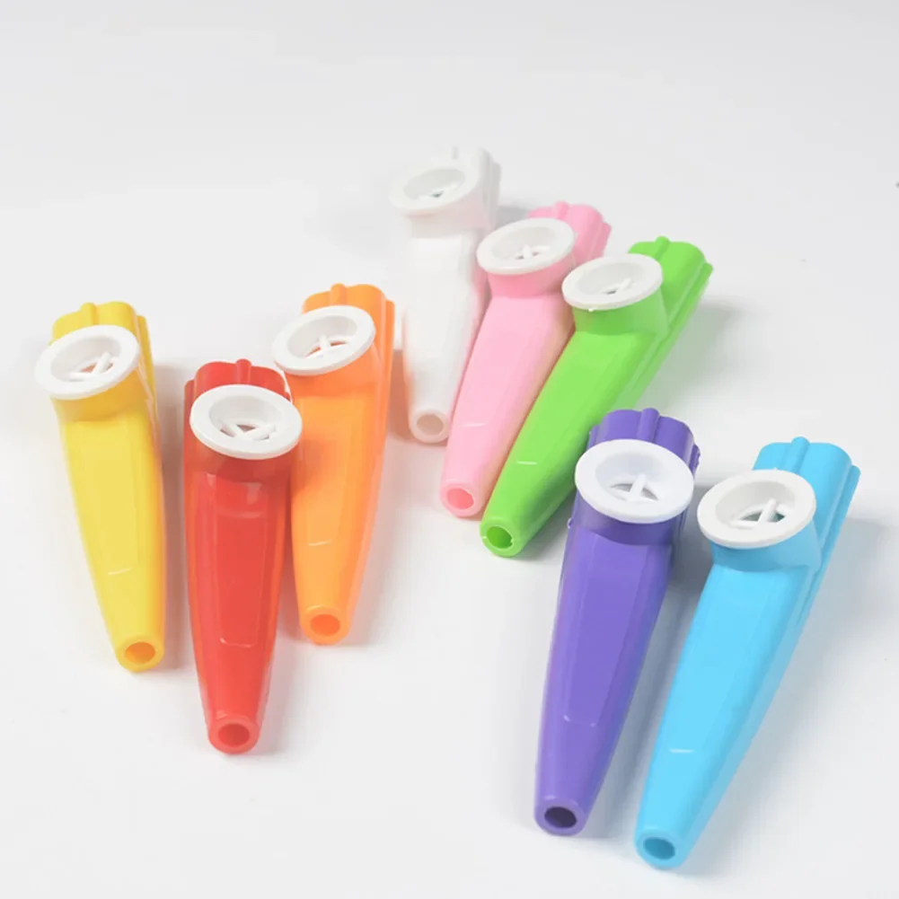 Durable High Quality 1 X Kazoo Musical Instruments Orange Plastic Red White For New Year Yellow 11.4X2.6X2.5CM