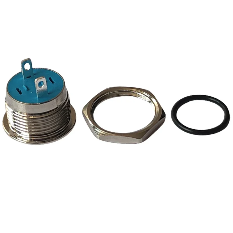 مفتاح زر معدني قصير للغاية ، 12 فولت ، 50mA ، بدون ضوء ، بدون قفل ، لحظة ، إعادة ضبط تلقائية ، زر النقر ، رأس مسطح ، 2 دبوس