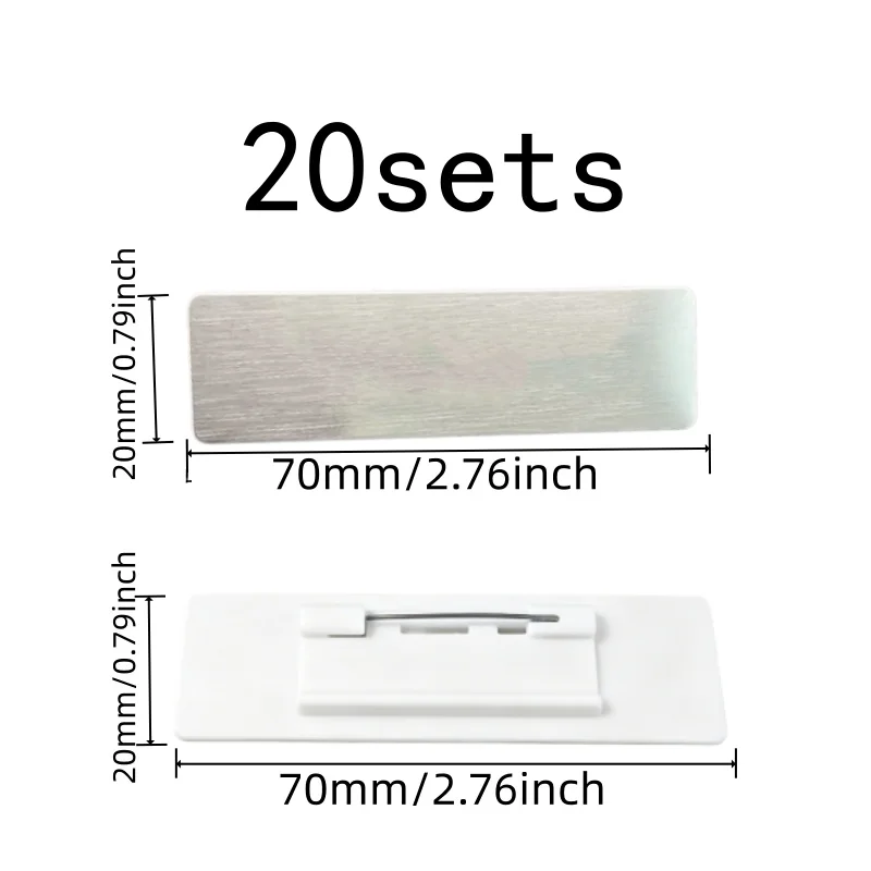 20 pcs Employee Identification Pins, Metal Pin Backing, School Conference Pins Event Staff Badges, Durable Non-Fading