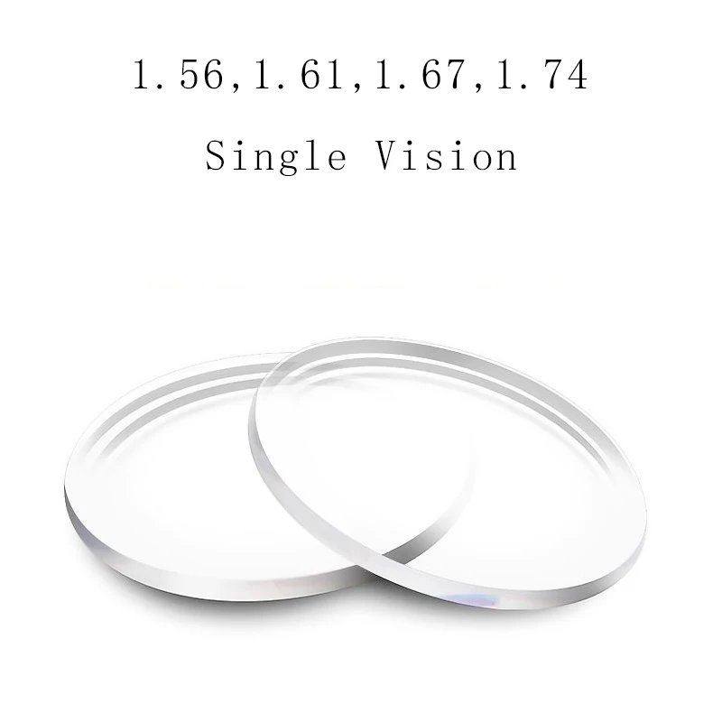 2 PCs 1.56 1.61 1.67 1.74 Aspheric Glasses Lenses Polycarbonate Myopia Hyperopia Prescription Customized Eyeglasses Optical Lens