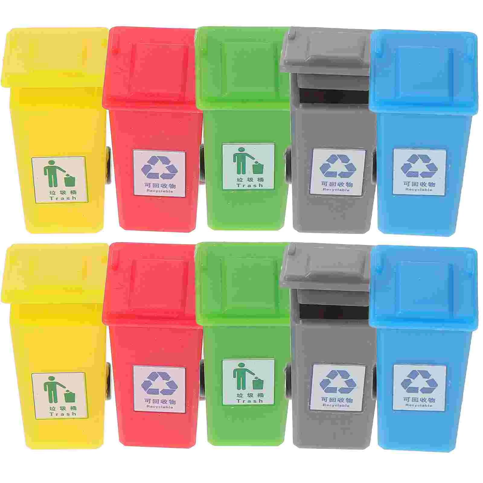 

1:50 Miniature Tiny Trash Model Simulation Mini Waste Bin Toys Landscape Dollhouse Furniture Toys