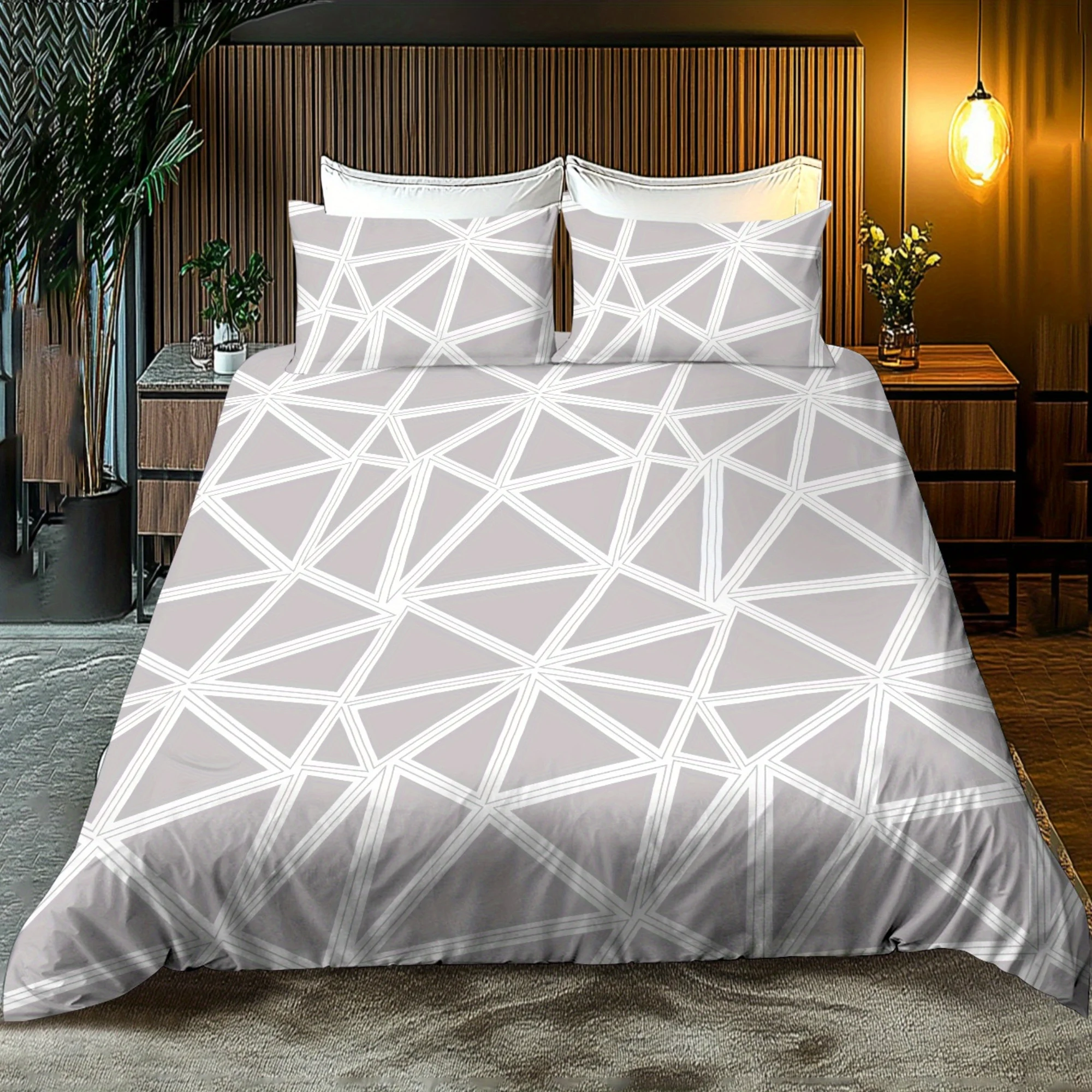Bedding Set With Digital Print Duvet Cover Set Featuring Watercolor Leaves Colorful Flowers Cloud Patterns Plaid Cartoon Animals
