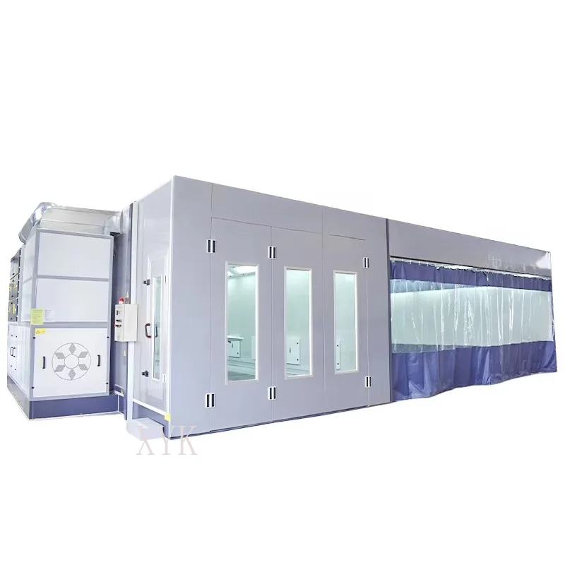 FOB Price LX 4 Ventilated Car Spray Booth LED Lighting System Diesel Burner Heating Light Truck Paint Baking Oven