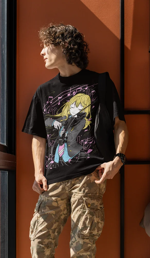 Your Lie in April Miyazono Kaori T-shirt Anime Manga Tshirt shirt Soft Tee