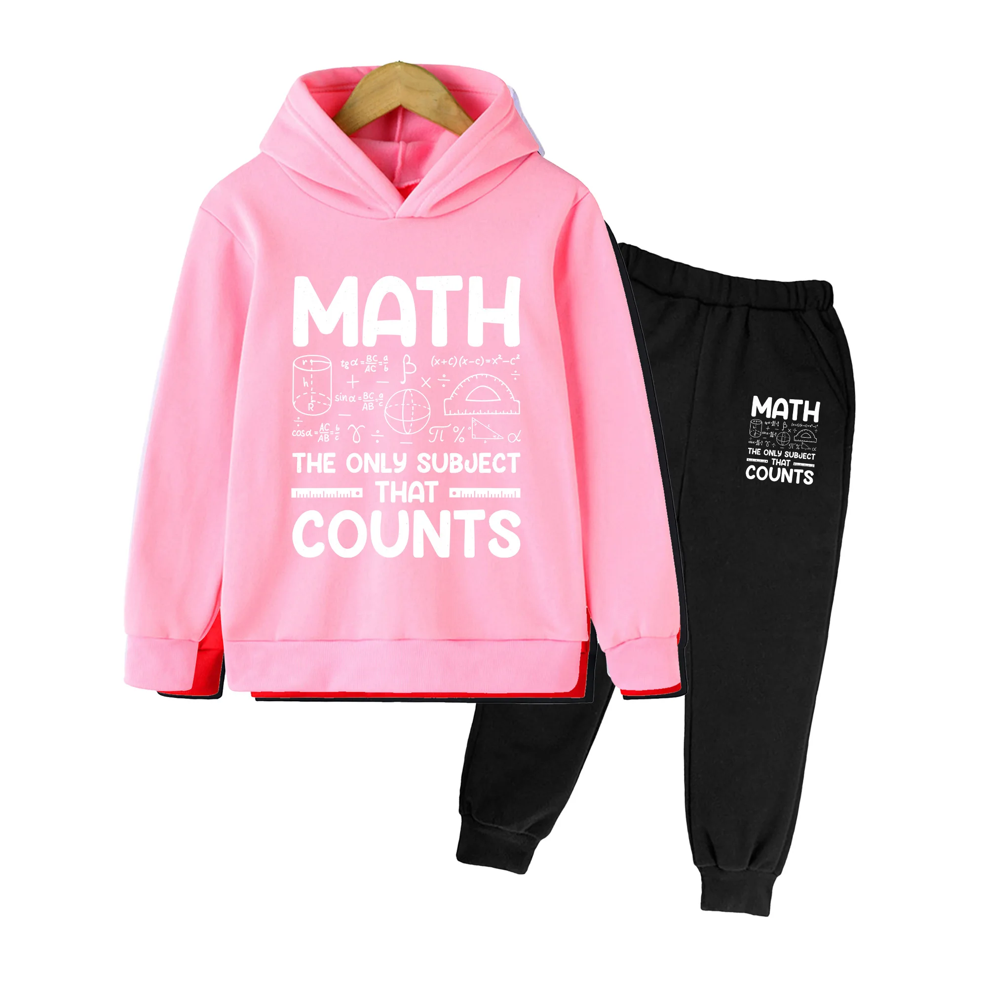 Kids Hoodie and Sweatpants Set, Cartoon Print Long Sleeve Tracksuit, Casual Sportswear for Boys Girls Daily Wear