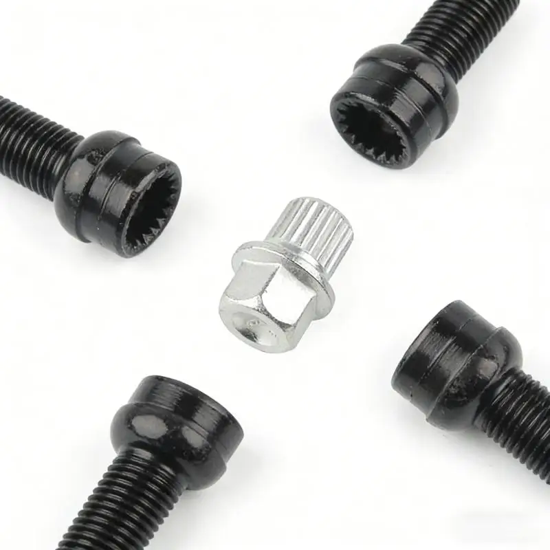 

5Pcs Anti Theft Screw Kit Locking Wheel Nuts Bolts Sets Security Key M14x1.5 8D0601139F For A3 A4 A5 Bora