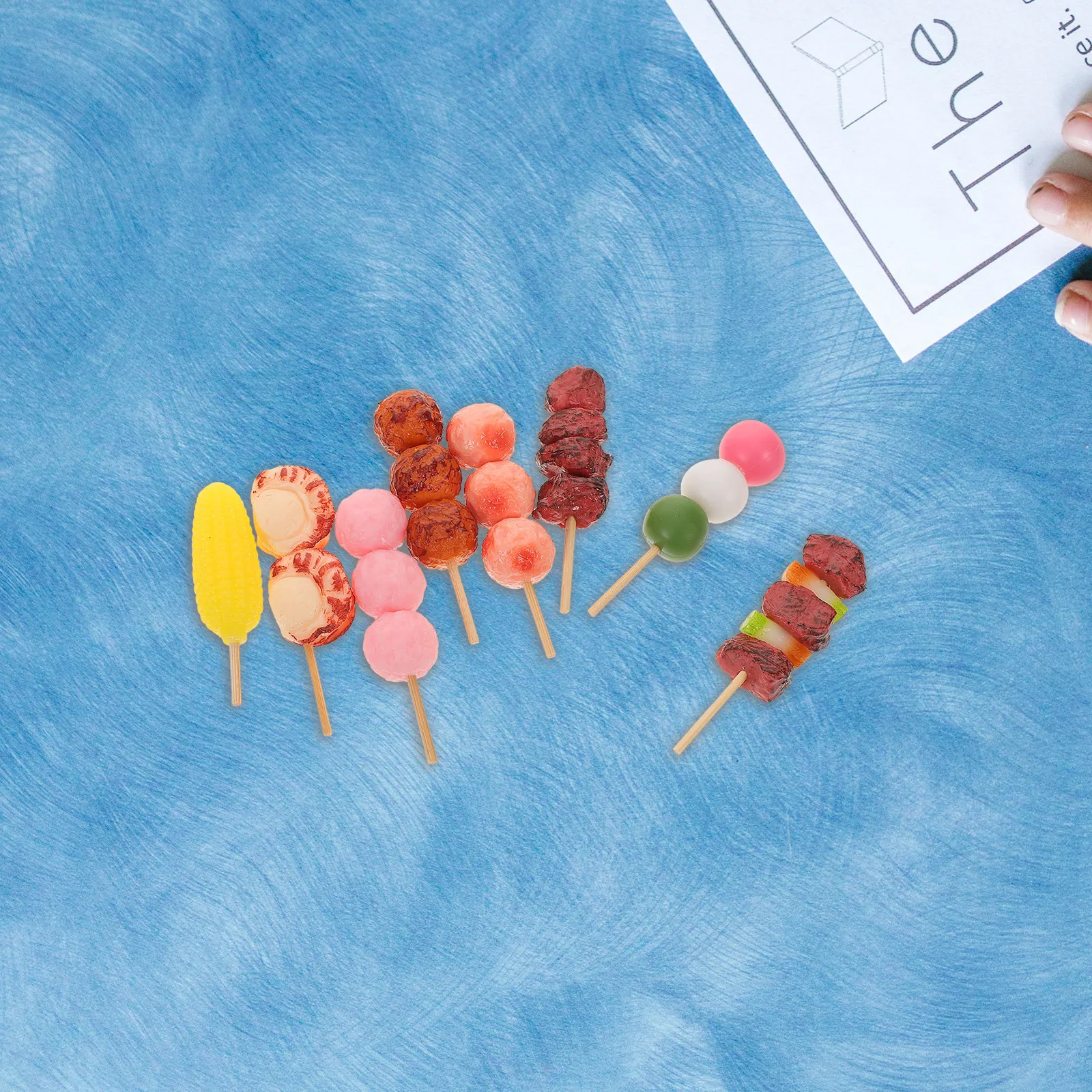 

Набор из 8 мини-шампуров для барбекю: реалистичные модели еды для детских ролевых игр, реквизит для фотосъемки, декор для поделок, имитация гриля