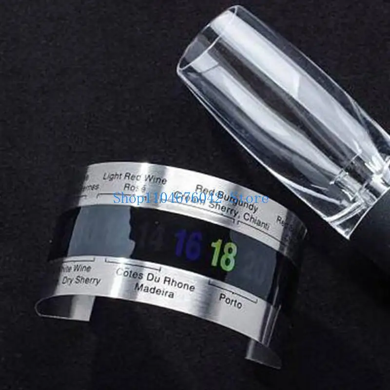 Stainless Steel LCD Display Digital Thermometer Red Wine Temperature Sensor for Beer Homebrewing Wine Champagne & Whisky
