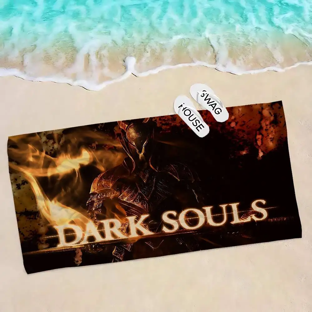 Classic Game Dark Souls 3 Microfiber Printed Beach Towel Mountain Climbing Yoga Beach Swimming Running Absorbent Soft Towel