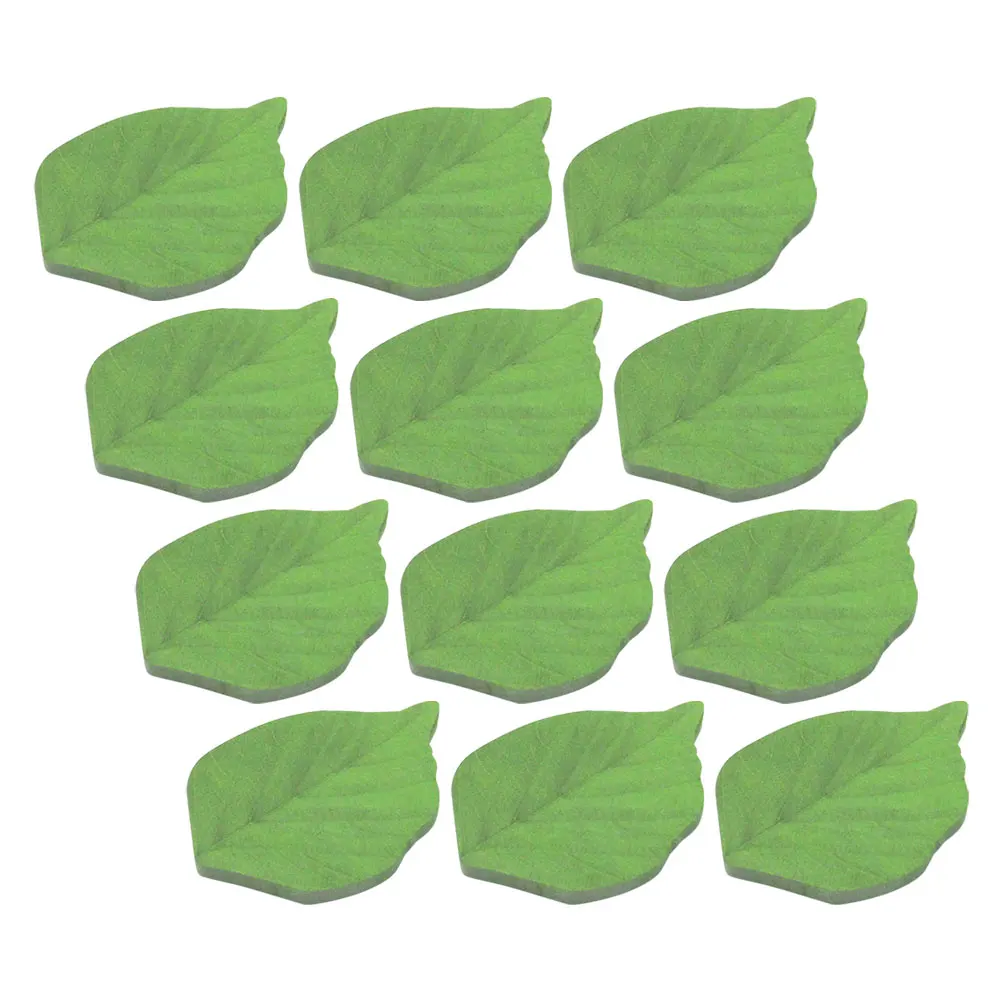 وسادات مذكرة على شكل أوراق خضراء بتصميم نباتي واقعي يدوم طويلاً لتزيين المنزل والمكتب والمدرسة والمكتب الجمالي #1