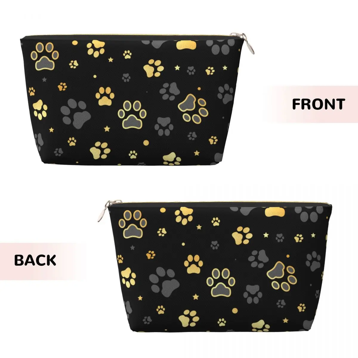 Custom Animal Footprint Dog Paw Prints Makeup Bag for Women Travel Cosmetic Organizer Fashion Storage Toiletry Bags